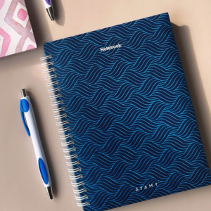 Blue Business Planner With Pen