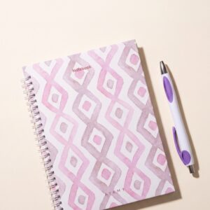 Purple Notebook With Pen ( Hard cover)