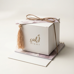 Golden vision desk calendar with cup warped as Gift